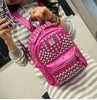 Diamond Backpack For Women Solid Color