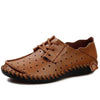 Fashion Brand Men Full Grain Leather Casual Shoes