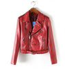 Women Leather Jacket And The Wind Zipper