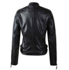 Women Brand Faux Soft Leather Jackets Zippers Long Sleeve