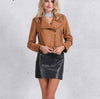 Zipper Suede Basic Jacket Coat